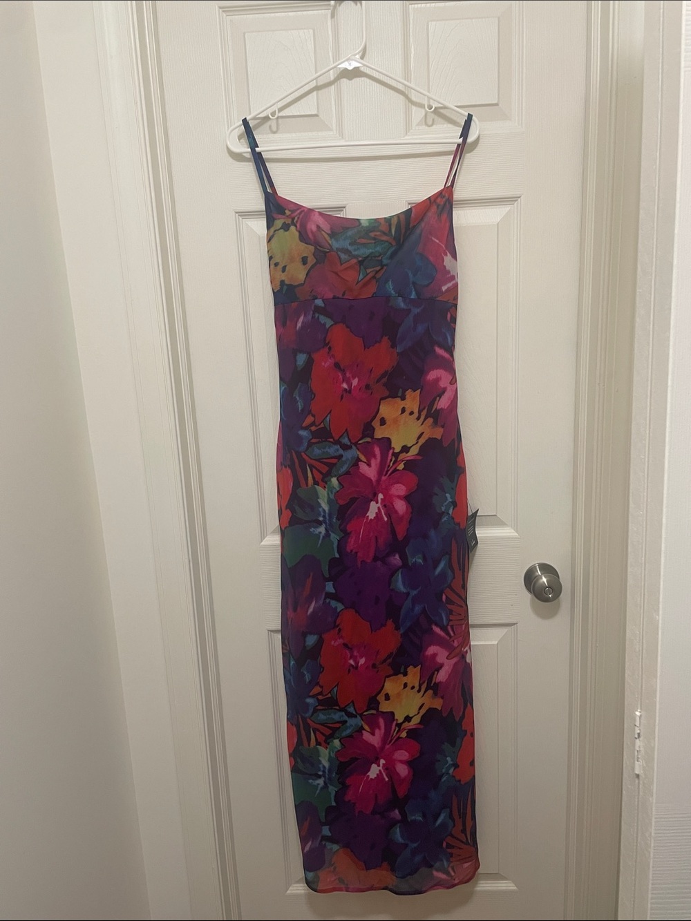Lulu's Multicolor Floral Maxi Slip Dress in Purple, Pink, Red, Yellow